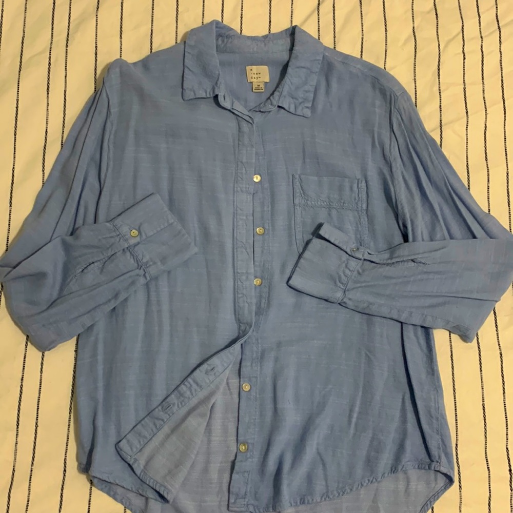Light blue button down